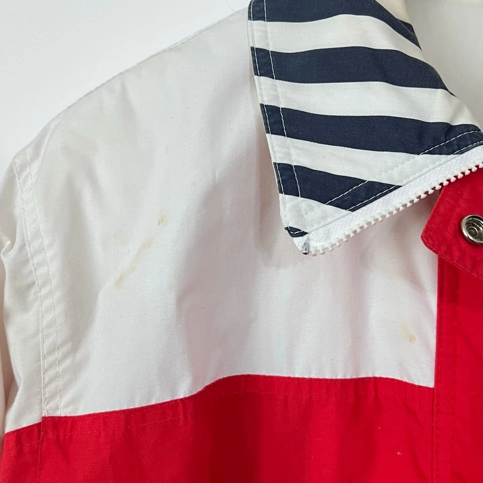 Vintage 70S 80s London Fog Womens Jacket Size 38 M 4Th Of July Zip Snap - Image 2 of 4