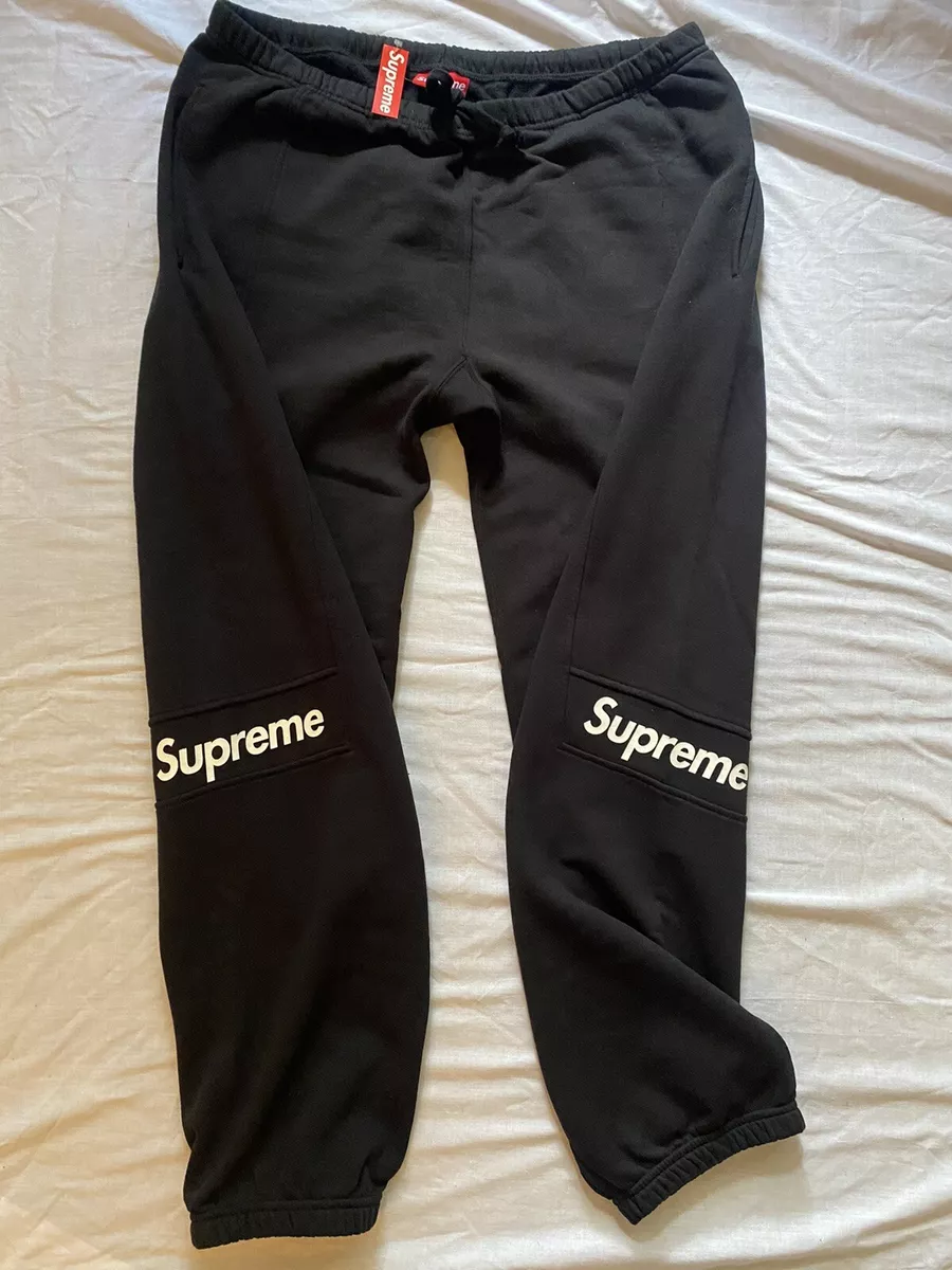 supreme color blocked Sweatpants large Brand New With Tags Black Color Way  🔥