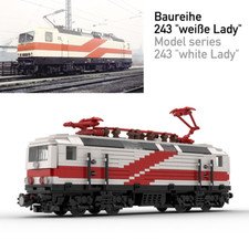 Bauanleitung ⚠️ BR 243 "weiße Lady" Prototyp E-Lok Eisenbahn Noppenstein Modell