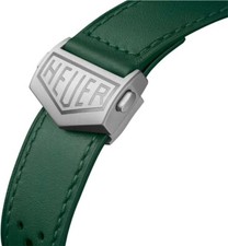 Tag Heuer Monaco CAW218E Green Strap Silver Dial Titanium 39mm Men's Watch 4
