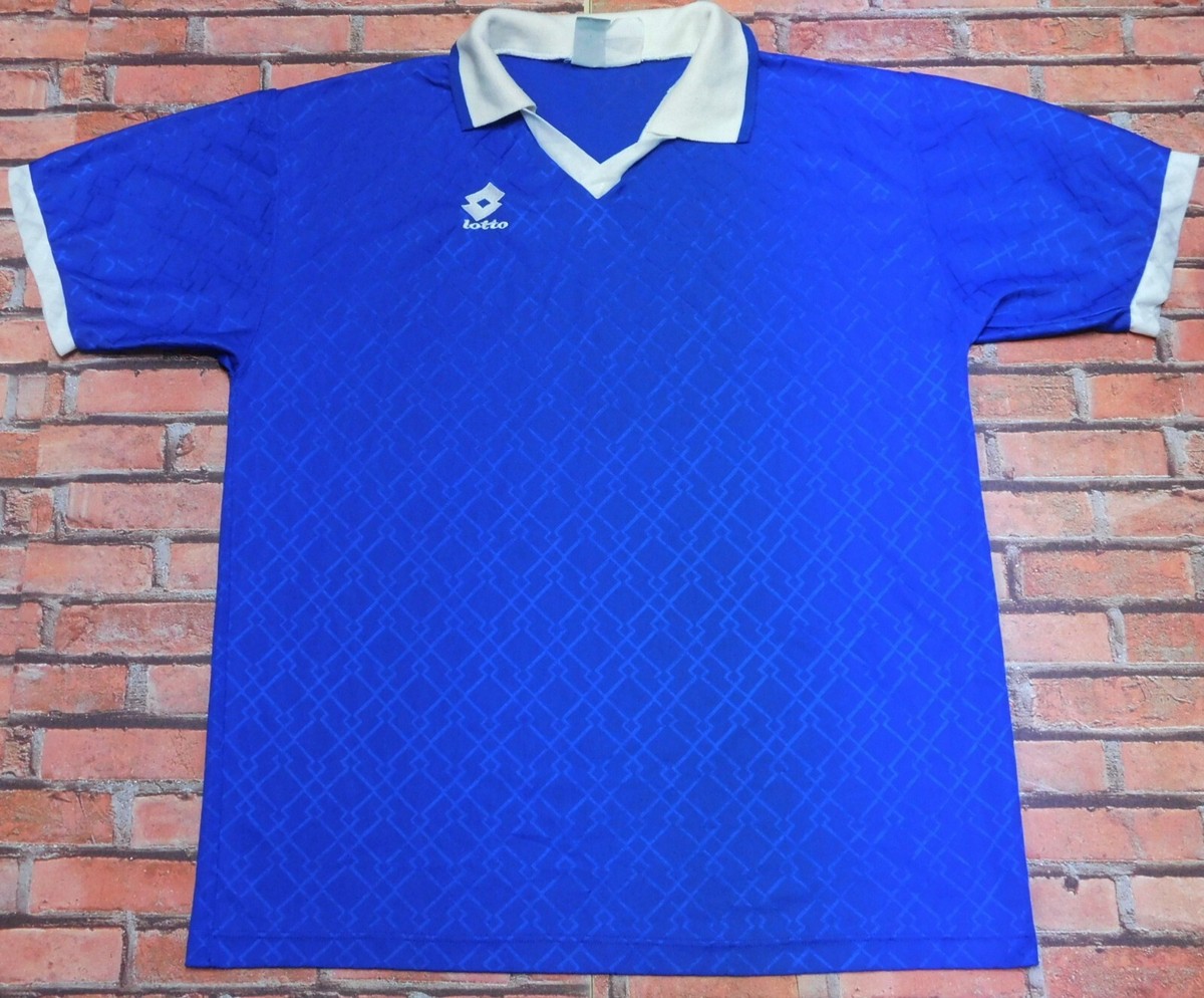 Maillot De Foot Vintage Lotto – Nolel Streetwear – Fabriqué En Italie – Taille XL (occasion)