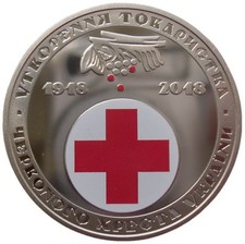 UKRAINE  5 HRYVNI - "100 JAHRE ROTES KREUZ" - 2018 (UNC)
