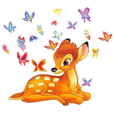 Bambi Essbar Deer Party Tortenaufleger Torte  Geburstag Zuckermasse + TEXT