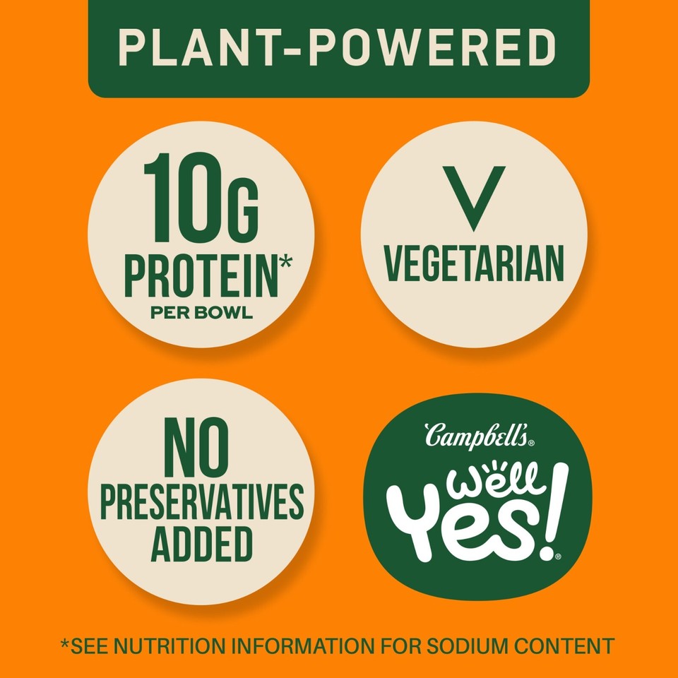 Campbell's Well Yes Power Soup Bowl Spiced Chickpea Soup Vegetarian