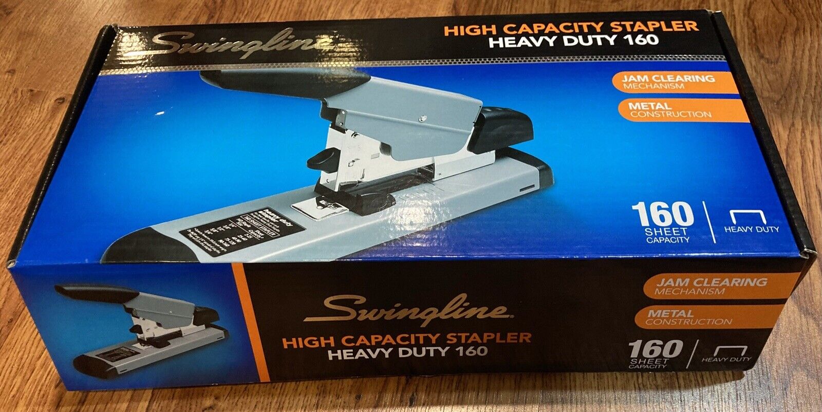 Swingline Heavy Duty Stapler, 160 Sheet Capacity, Jam Free, Metal, Black  and Gray (39005)