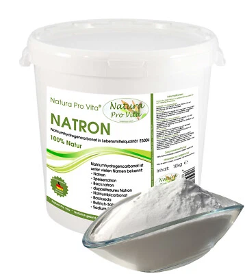 Natron Lebensmittelqualität Natura Pro Vita 100% reines Natronpulver 10kg Eimer