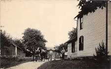 J71/ North Royalton Ohio RPPC Postcard c1910 Newhouse Farm Barn Leiter 447