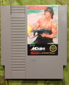 Rambo ORIGINAL 1988 NINTENDO NES GAME TESTED + WORKING & AUTHENTIC! DUST COVER🔥