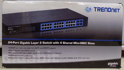 TRENDnet TL2-G244 24-Port gigabit Layer 2 Switch - NEW