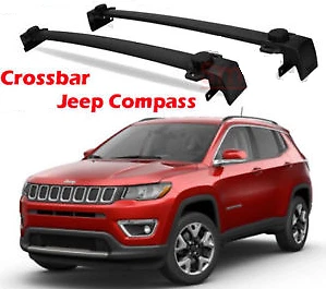 2x NEW CROSS BAR ROOF RACKS For JEEP COMPASS 2017 - 2023 - Picture 1 of 3