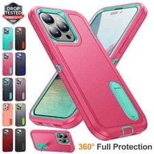 For iPhone 15 Pro Max 14 13 12 11 XR XS Phone Case Heavy Duty Shockproof Cover