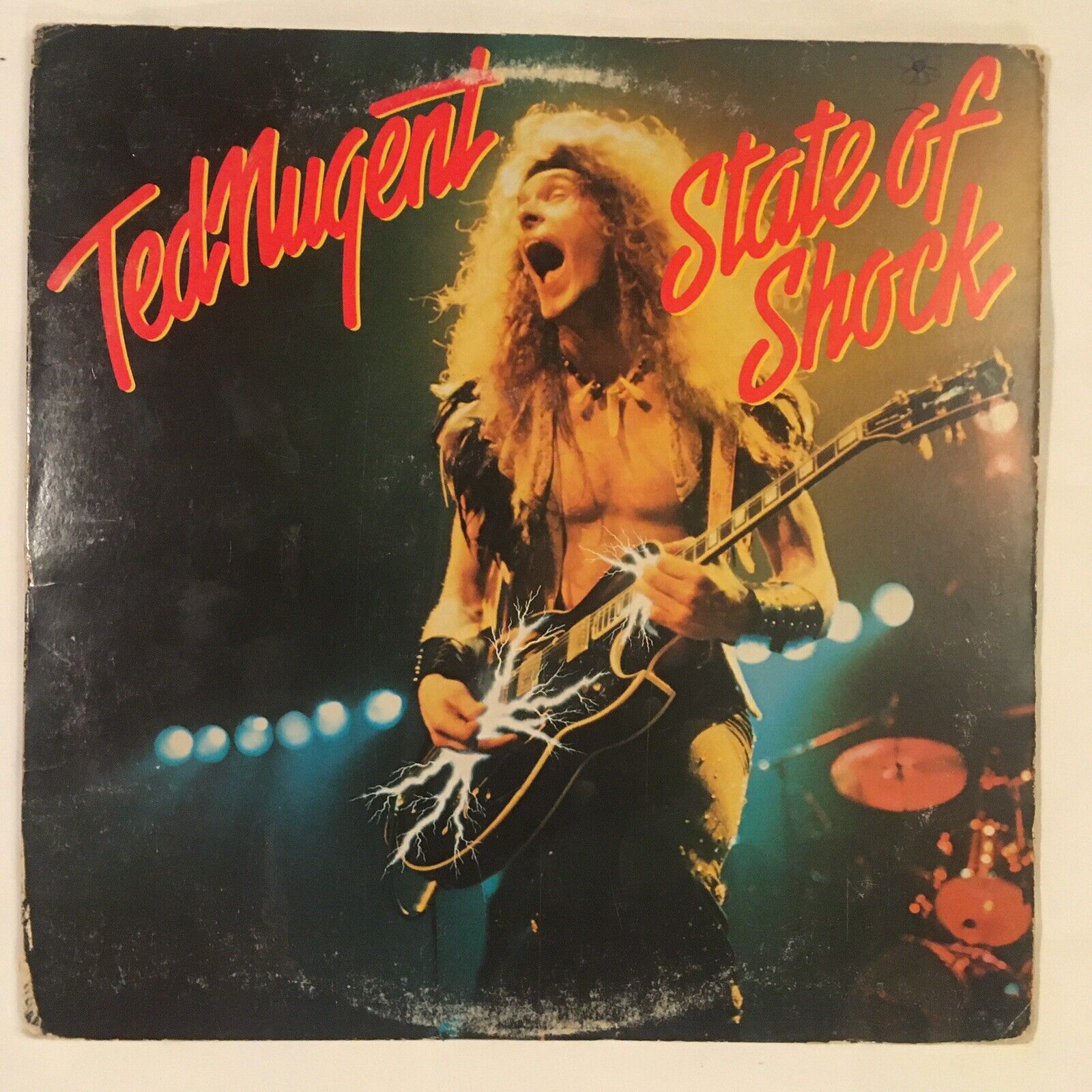 Ted Nugent 2 LP Lot State of Shock Weekend Warrior VG/G+