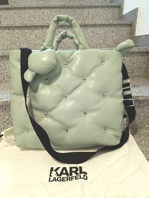 karl lagerfeld tasche Nagelneu Handtasche Hellgrün Schultertasche  Butterweich 