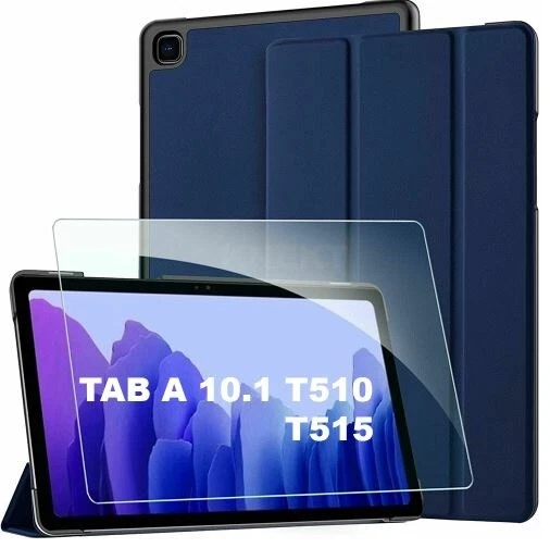 KNEKT For Samsung Galaxy Tab A 10.1" SMT510 T515 Smart Cover Case With Tempered Glass