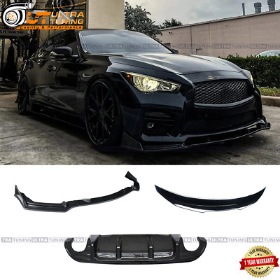 For 2014 - 2017 Infiniti Q50 Sport Model Carbon Fiber Look Full Body Kits 