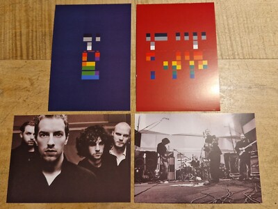 Set von 4 Coldplay Promo Postkarten X&Y HMV Exclusive UK 2005 Speed of Sound