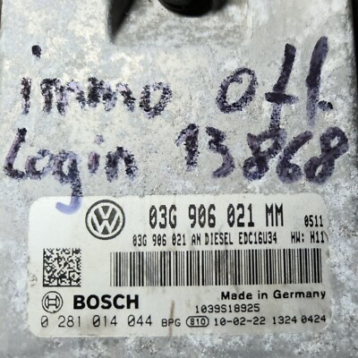 VW  ECU 03g906021mm Immo Off Plug And Play edc16u34 