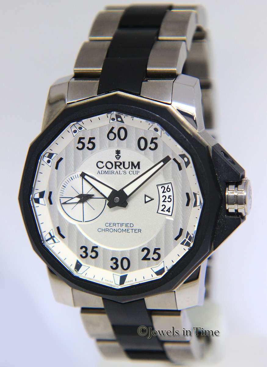 Corum Admiral's Cup Competition Titianium/Steel Silver Dial 48mm