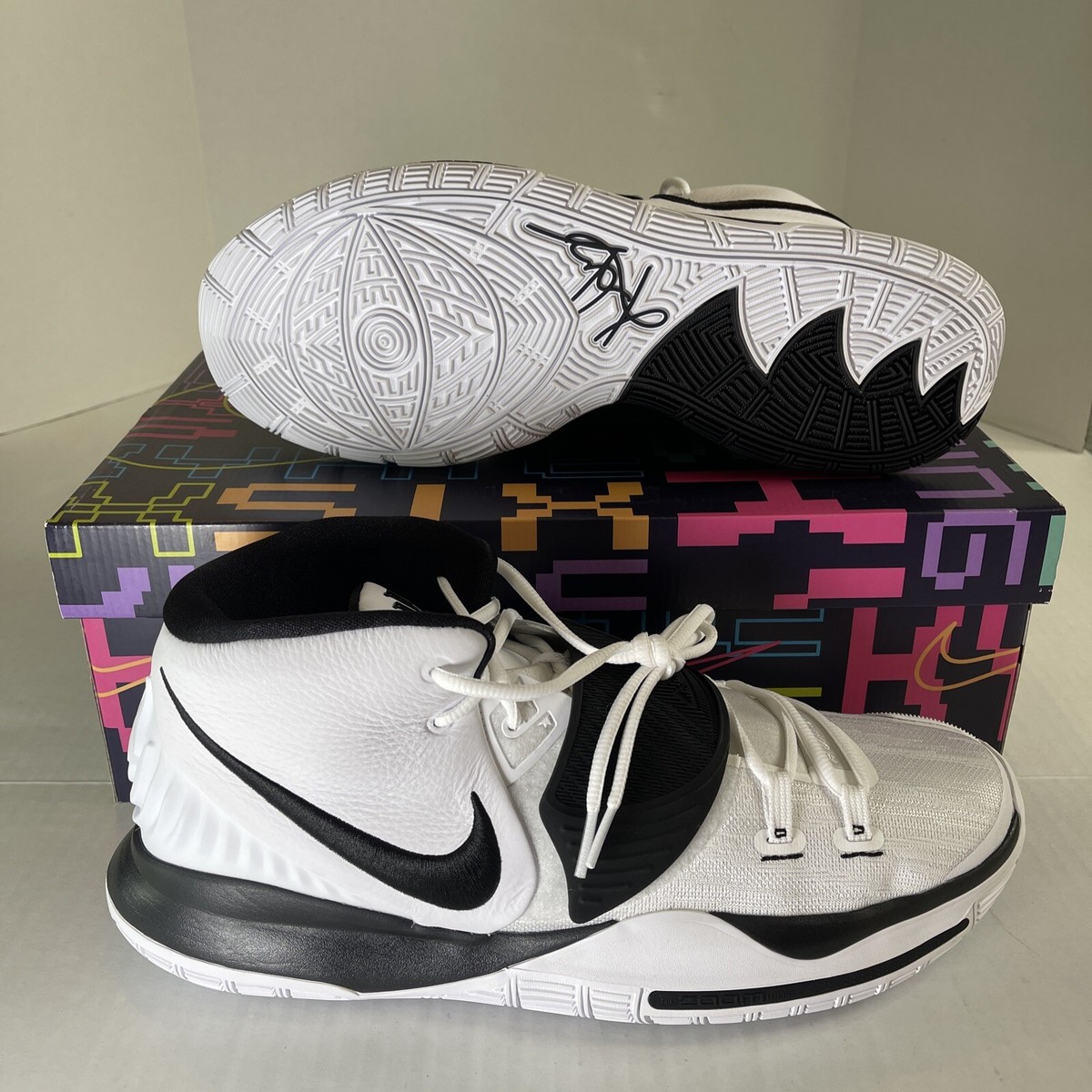 NIKE Kyrie 6 TB White Black Men\'s Size 18 Basketball Athletic Shoes CW4142-101 Nike Kyrie 6 TB Promo Men main image 4