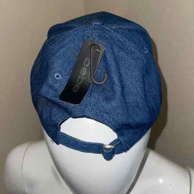 New BEBE Rhinestone Bling Dark Blue Denim Women display picture 1