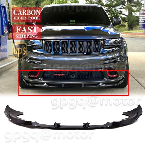 For Jeep Grand Cherokee SRT8 201216 Carbon Fiber Front Bumper Lip