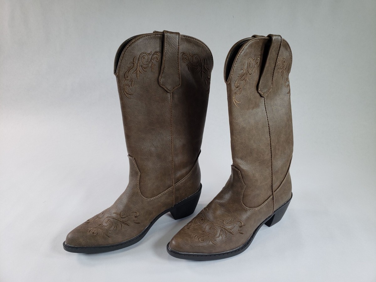 Roper Women's Western Embroidered Fashion Boot Tan Boot 6 B