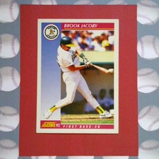 VTG MLB 1992 Score Baseball Card Oakland Athletics #577 Brook Jacoby First Base