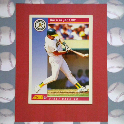 VTG MLB 1992 Score Baseball Card Oakland Athletics #577 Brook Jacoby First Base