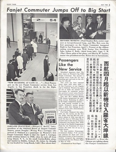 Western airlines flight times may 1965 volume 14 no. 3 internal airlines magazin - Picture 3 of 7
