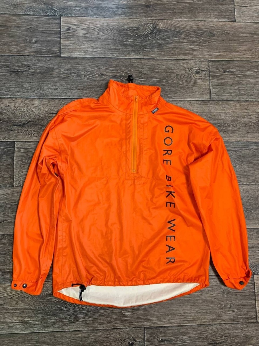 gore bike wear jacket men windstopper orange size XL made in