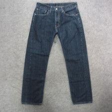 Levi's 505 Jeans Men's 34x32 Blue Dark Wash Straight Leg Jeans