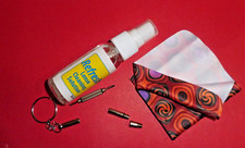 Glasses Lens Cleaner Travel Kit with Screwdriver, Fluid, Cloth