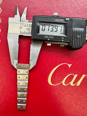 Used Original Genuine 8 Links Cartier Santos S/S Y/G Half Bracelet