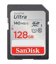 SanDisk 128GB Ultra SDXC 140MB/s SD Flash Memory Camera Card SDSDUNB-128G Retail