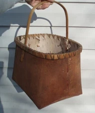 MUSEUM QUALITY ANTIQUE NEW YORK STATE NATIVE AMERICAN INDIAN BASKET PRIMITIVE