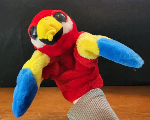 Caltoy Parrot Hand Puppet Bird Plush ~ Bright Colorful Imagination Play