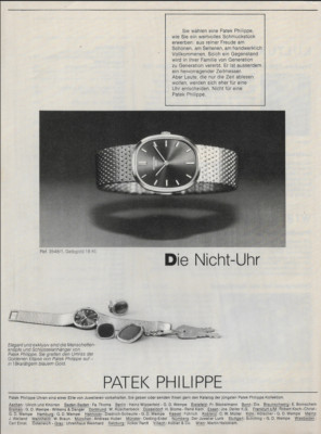 Patek Philippe Ellipse 70er Vintage Werbung Anzeige Reklame yellowed_vintageads