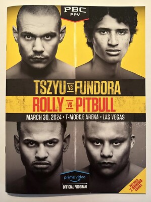 Tim Tszyu vs  Sebastian Fundora 1; 2024 Program, W/2 Rookie Cards & A Bout Sheet