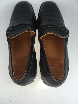 E.T. Wright Mens Sz 12 A- Slip-On Black Leather Buckle Strap  display picture 1
