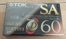 TDK SA60 - High Bias - IECII/TypeII - 60 Min - Cassette Tape - Sealed