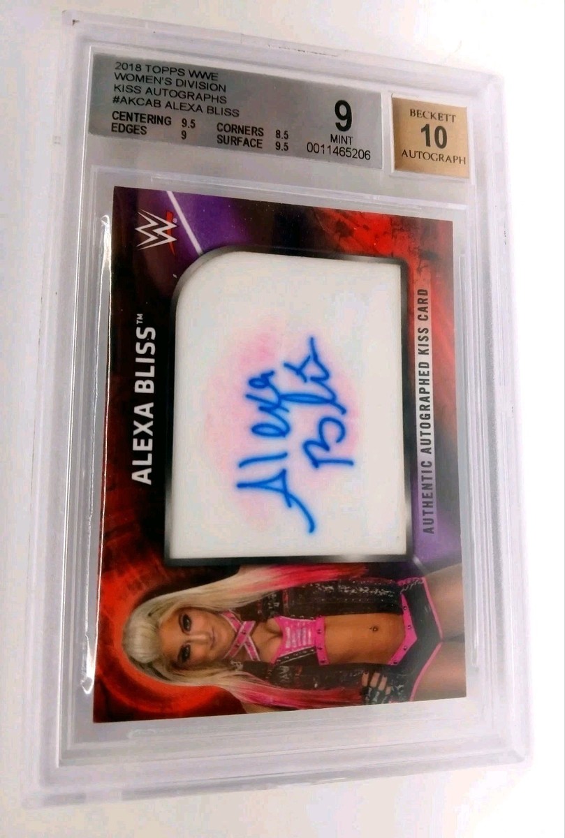 ALEXA BLISS WWE # 1/1 RED PARALLEL AUTO KISS CARD TOPPS WOMENS