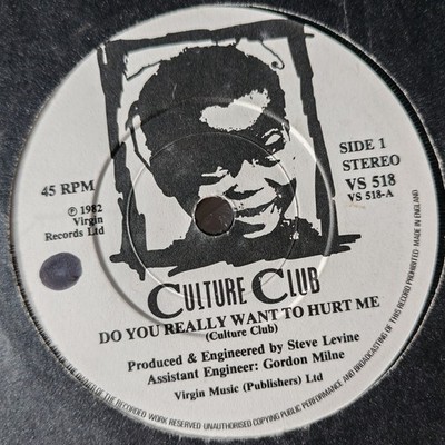 Culture Club Do You Really Want To Hurt Me / 7 Single Vinyl Record / 45rpm 1982