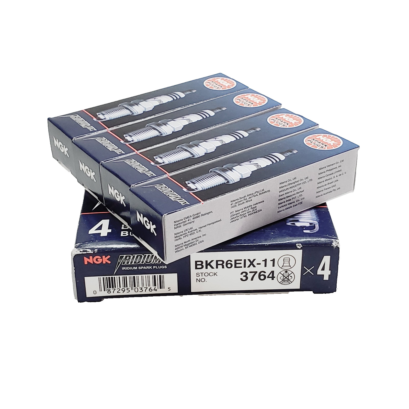 4 PACK NGK IRIDIUM IX SPARK PLUGS 3764 BKR6EIX-11