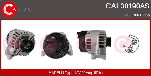 CAL30190AS CASCO ALTERNATOR FOR FIAT FORD LANCIA