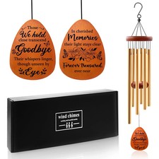 Memorial Wind Chimes for Loss of Mother Father - Sympathy Gifts for Loss of L...