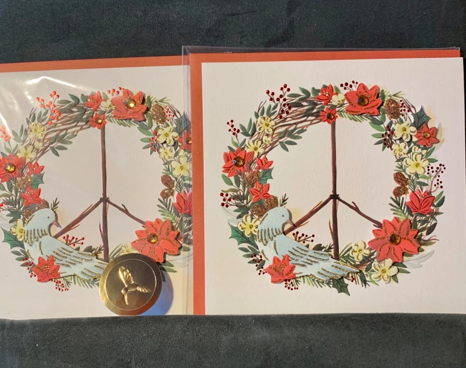 Set of 2! Papyrus Christmas Cards! Beautiful Dove of Peace! - Image 3 of 4