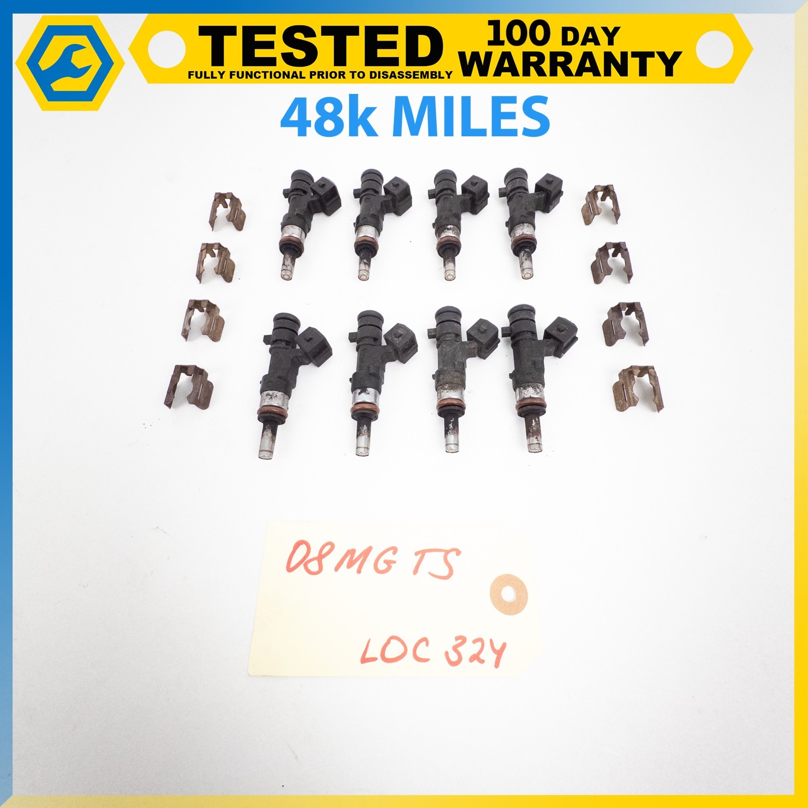 04-19 MASERATI GRANTURISMO QUATTROPORTE ENGINE MOTOR FUEL INJECTOR SET OF 8 OEM