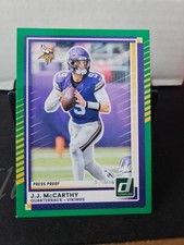 2025 Panini Donruss - J.J. McCarthy #57 Press Proof Green