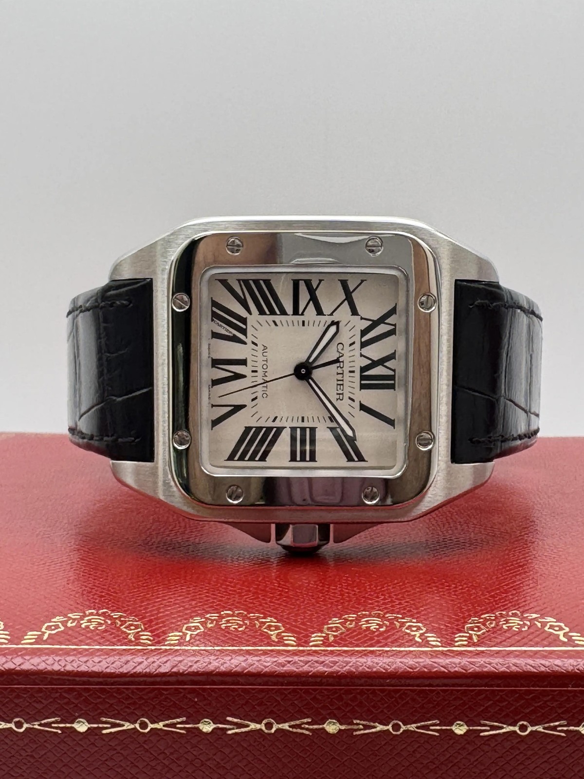 Cartier Santos 100 XL Silver Black
