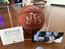 Houston Rockets Authentic Autographed Basketball Yao Ming,  Steve Francis 